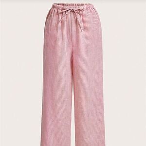 Shein red white striped pants